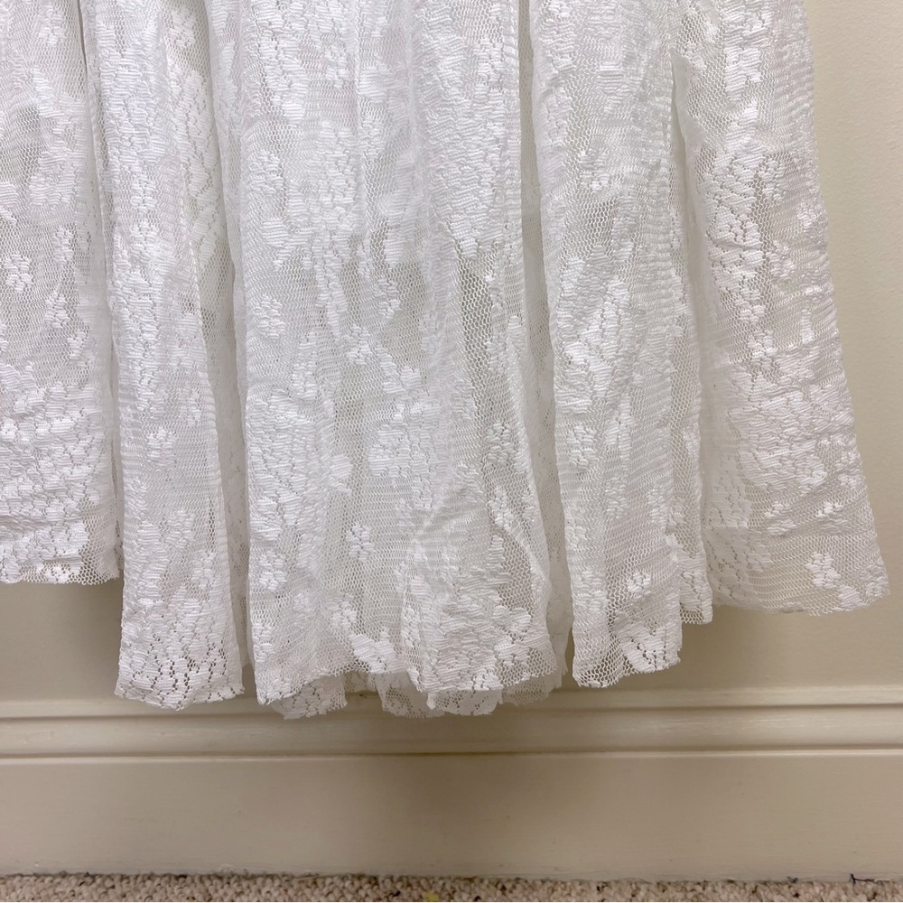 Joyfolie | Girl’s Boho Cottagecore Catrin Lace Ruffle Maxi Dress White | 14 - Picture 9 of 14